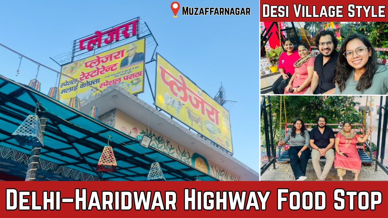 Delhi-Haridwar Highway Par Asli Desi Swaad! Pleasura Dhaba Full Vlog | Muzaffarnagar Food Stop 🚗🥛