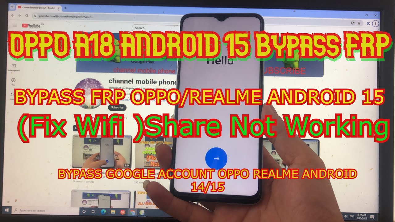 OPPO A18 Android 15 FRP Bypass | Google Account Unlock Without PC 2025