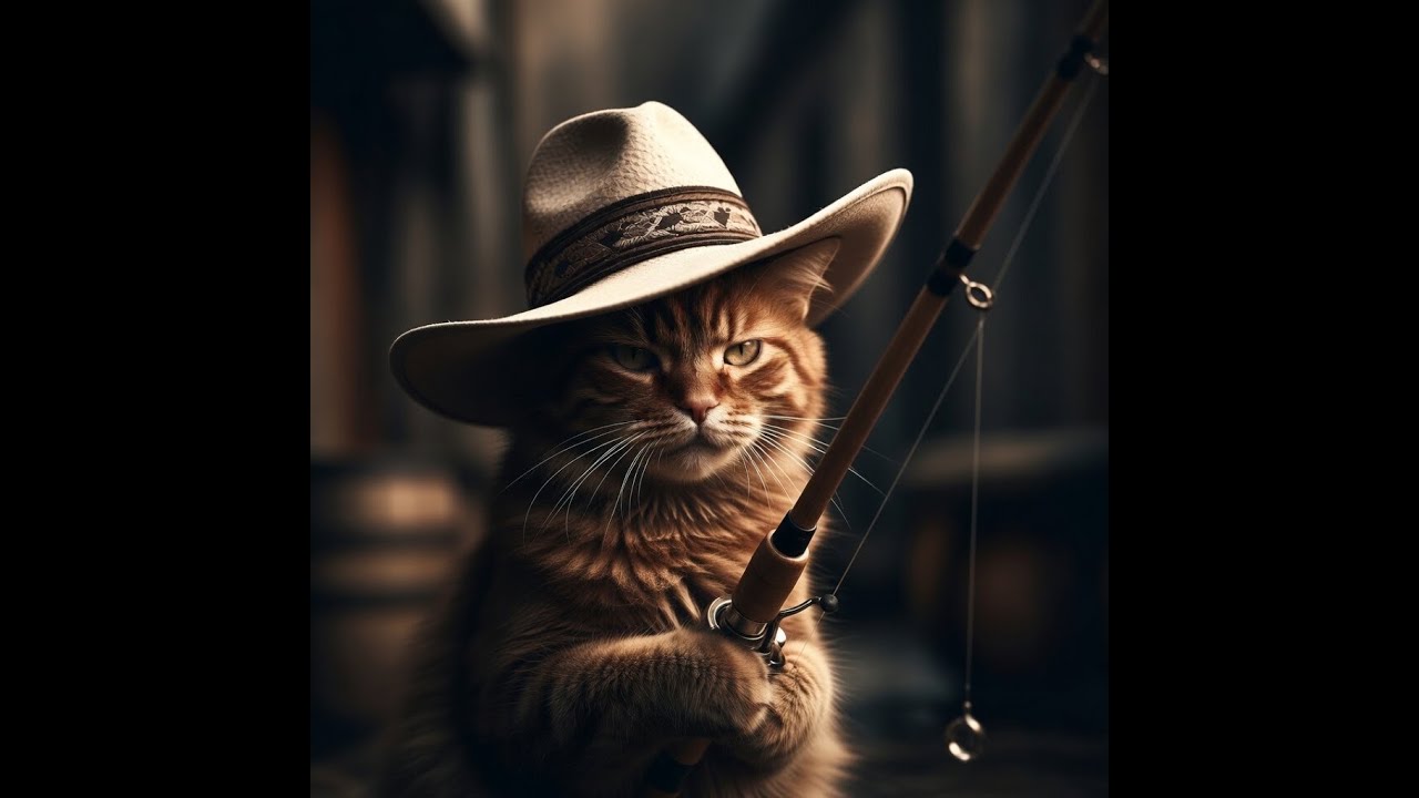 Русская рыбалка 4 - Кот в сомбреро вышел рыбки половить.