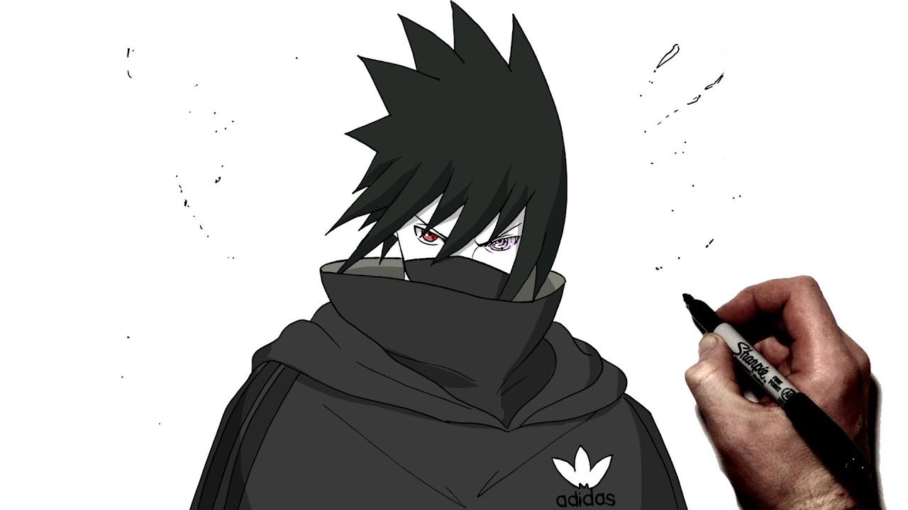 How To Draw Sasuke Drip | Step By Step | Naruto