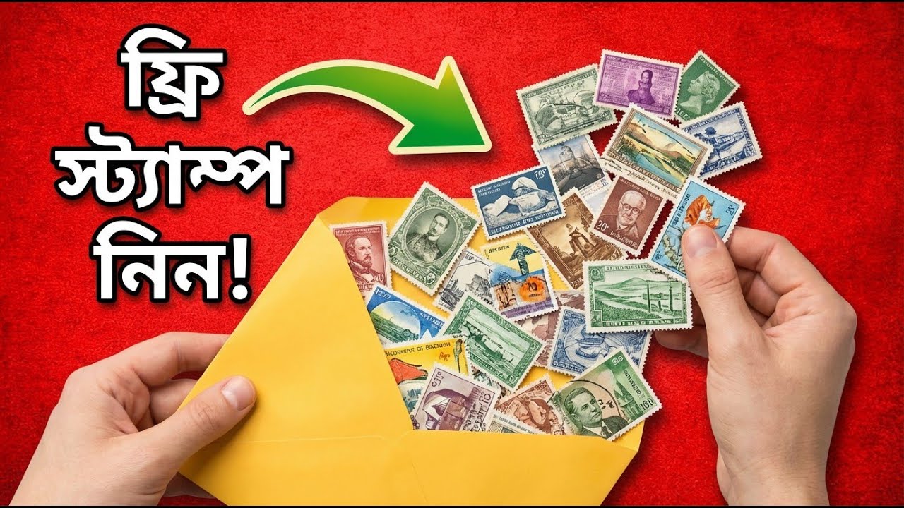 ফ্রি স্ট্যাম্প পেলাম! আপনিও যেভাবে ফ্রি স্ট্যাম্প পেতে পারেন | Stamp Collecting Bangla