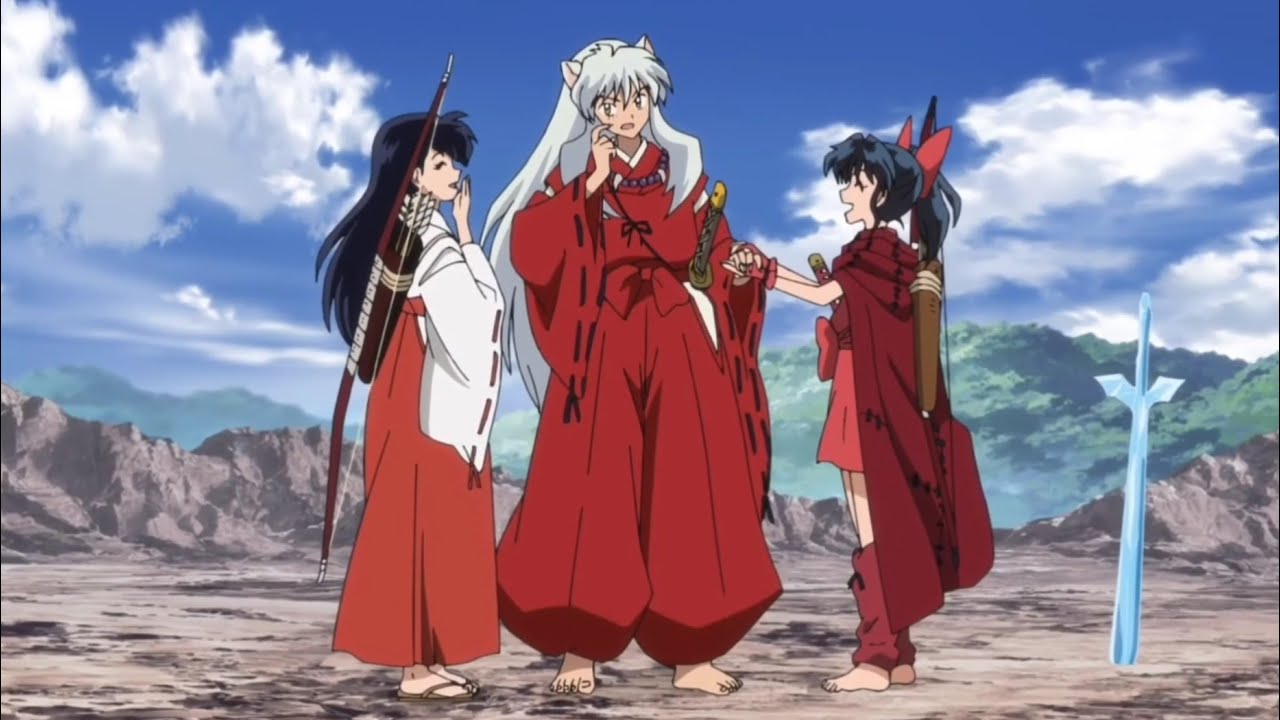 Yashahime: Princess Half-Demon | Moroha touches her father Inuyasha's hand and he blushes