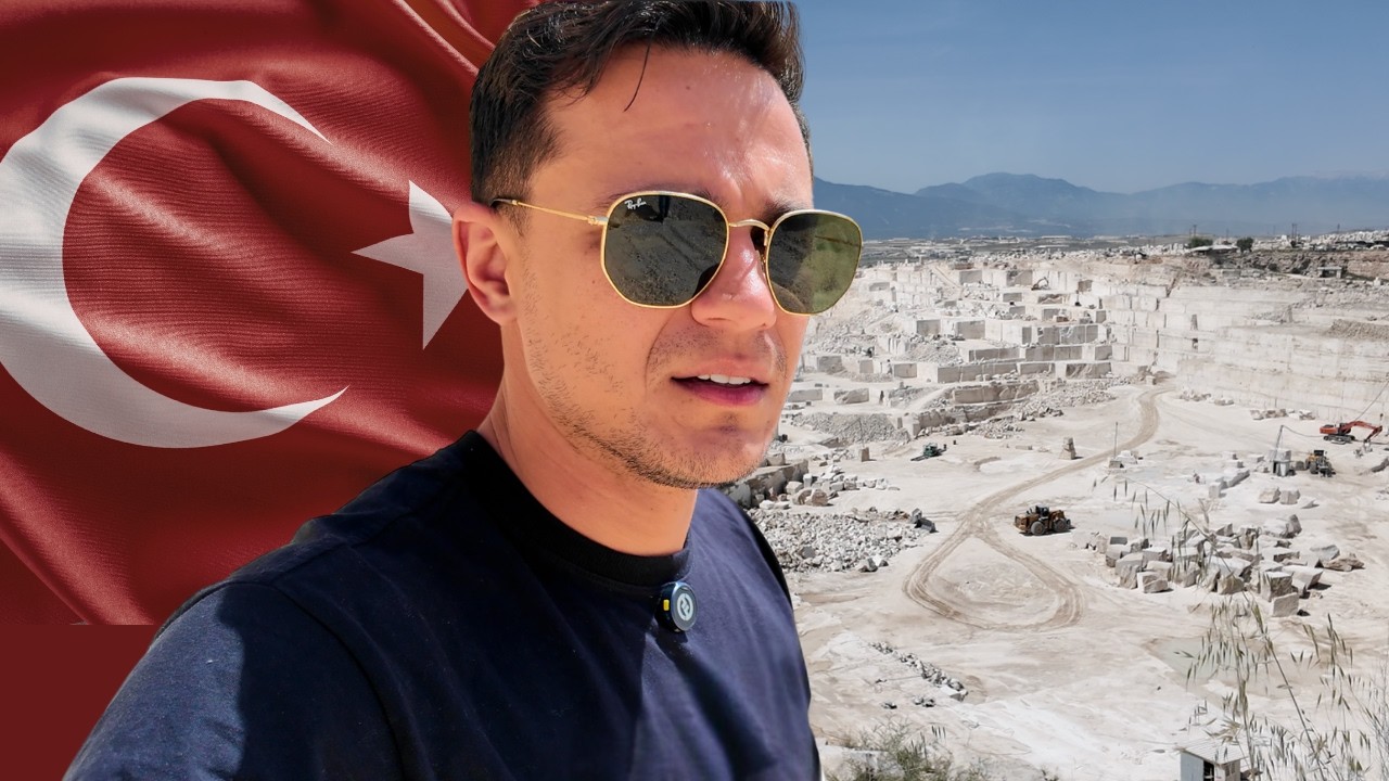 Visitando uma Mina de Travertino na Turquia 🇹🇷