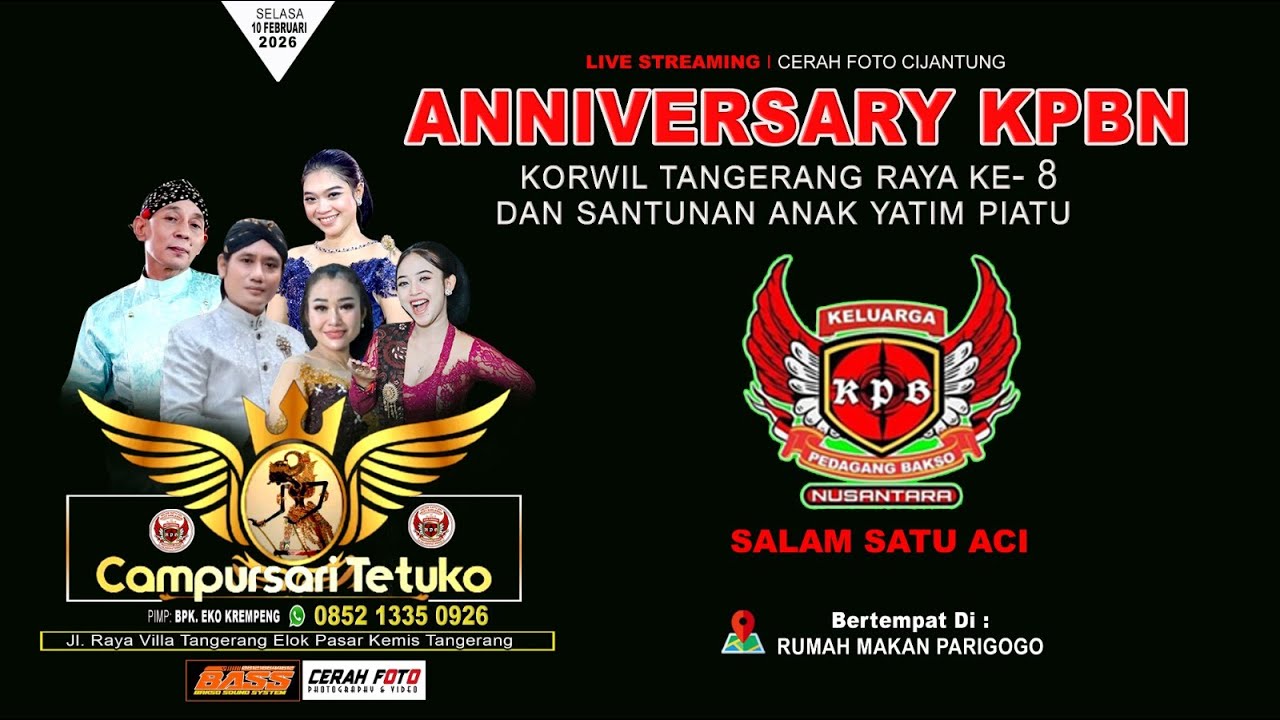 Live Anniversary KPBN Tangerang Kota ke-8 | Santunan Anak Yatim/Piatu | Campursari Tetuko - BASS 🔊