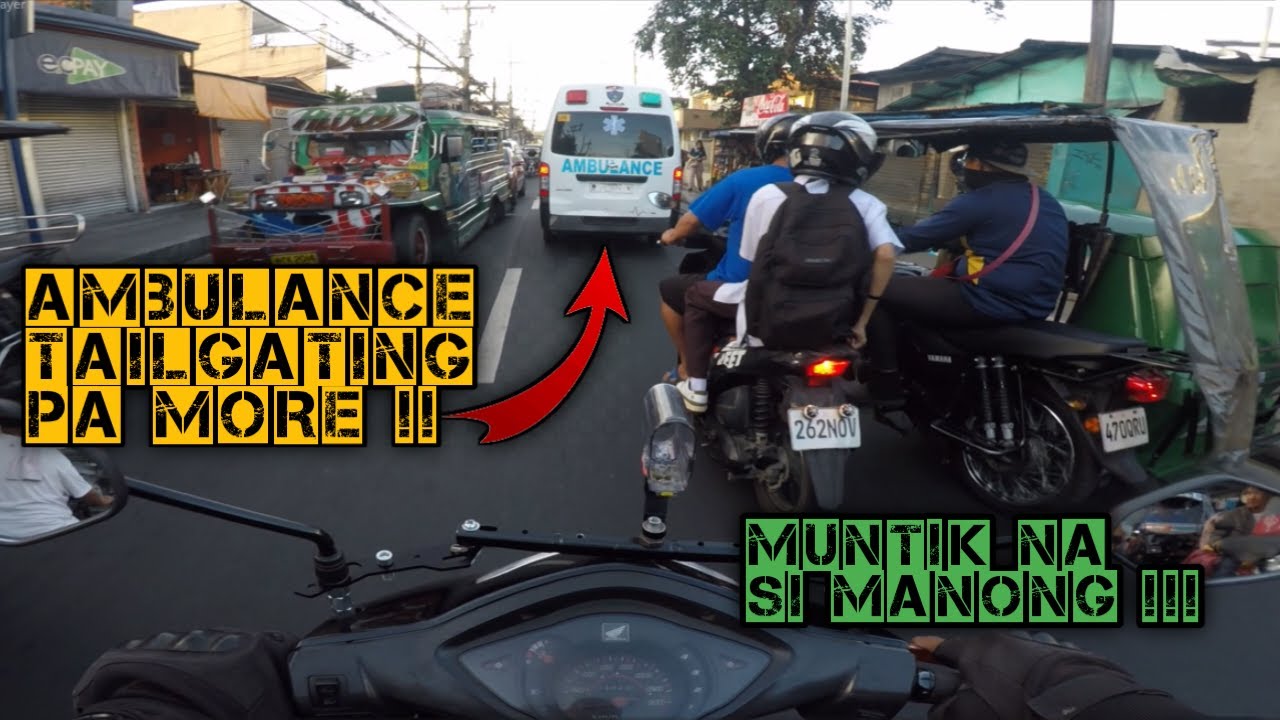 AMBULANCE TAILGATING PA MORE MUNTIK NA SI MANONG ! #motovlog #motovlogger #motohonda #goprohero