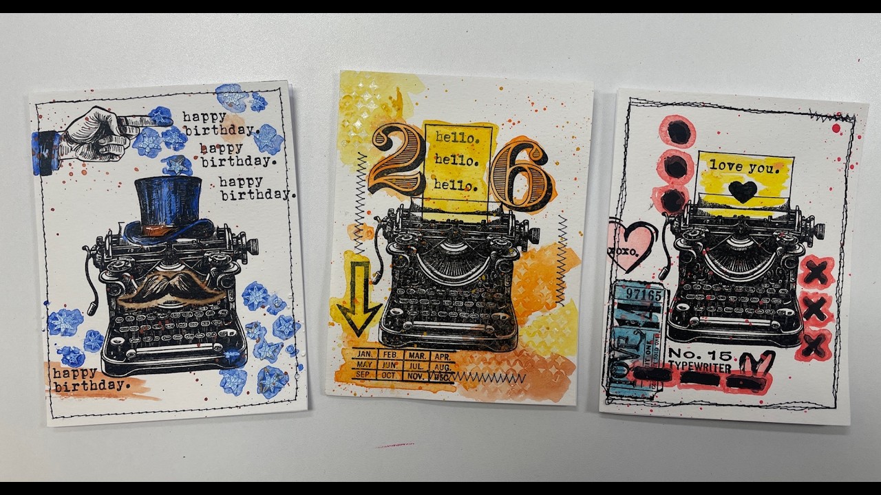 2-2-26 Craft Along: Typewriter Watercoloring with Teresa