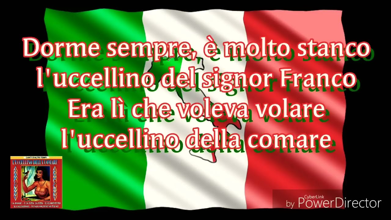 🇮🇹🎤 L'UCCELLINO DELLA COMARE | Texto con parole🎤 🇮🇹