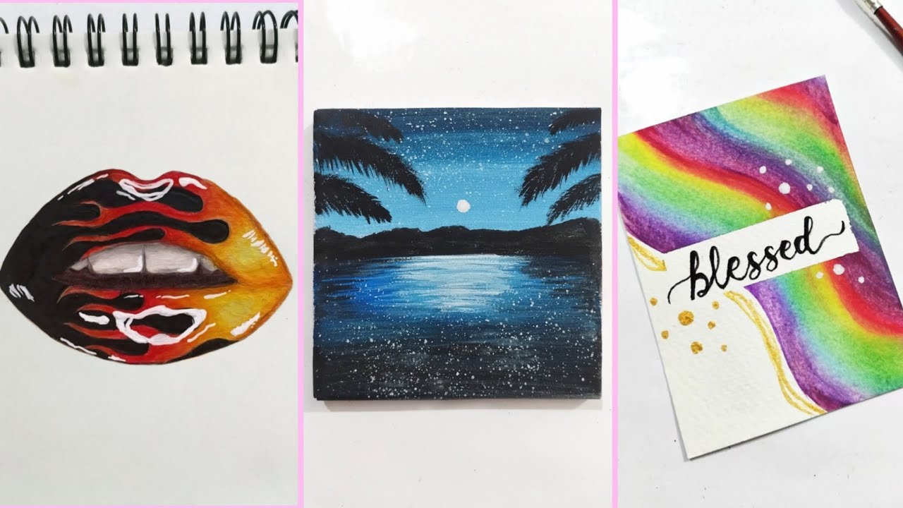 10 Easy Creative Art Ideas | Easy Art For Beginners 