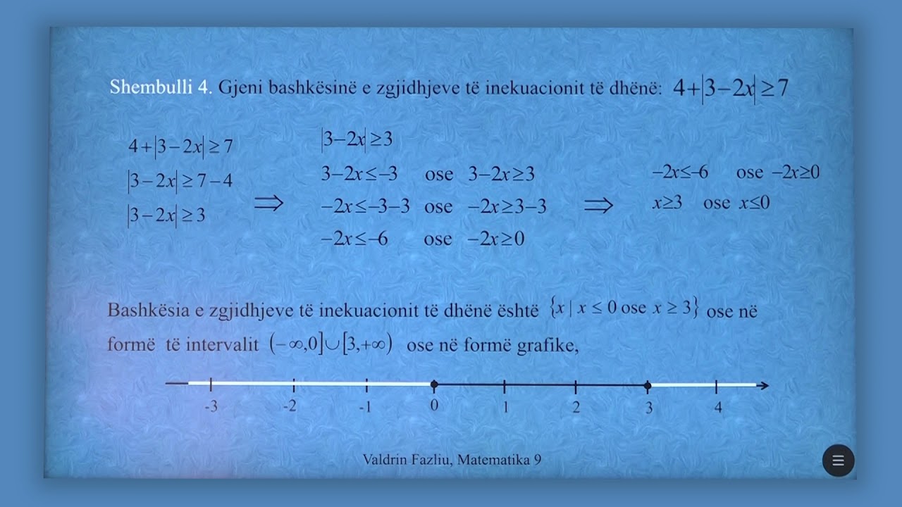 9 02 077 - Java 20 - Matematikë - ekuacionet dhe inekuacionet me vlerë absolute u