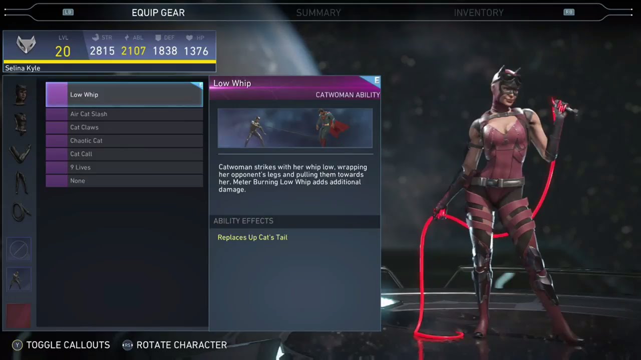 Injustice 2 - Catwoman  All Unlockable Abilities