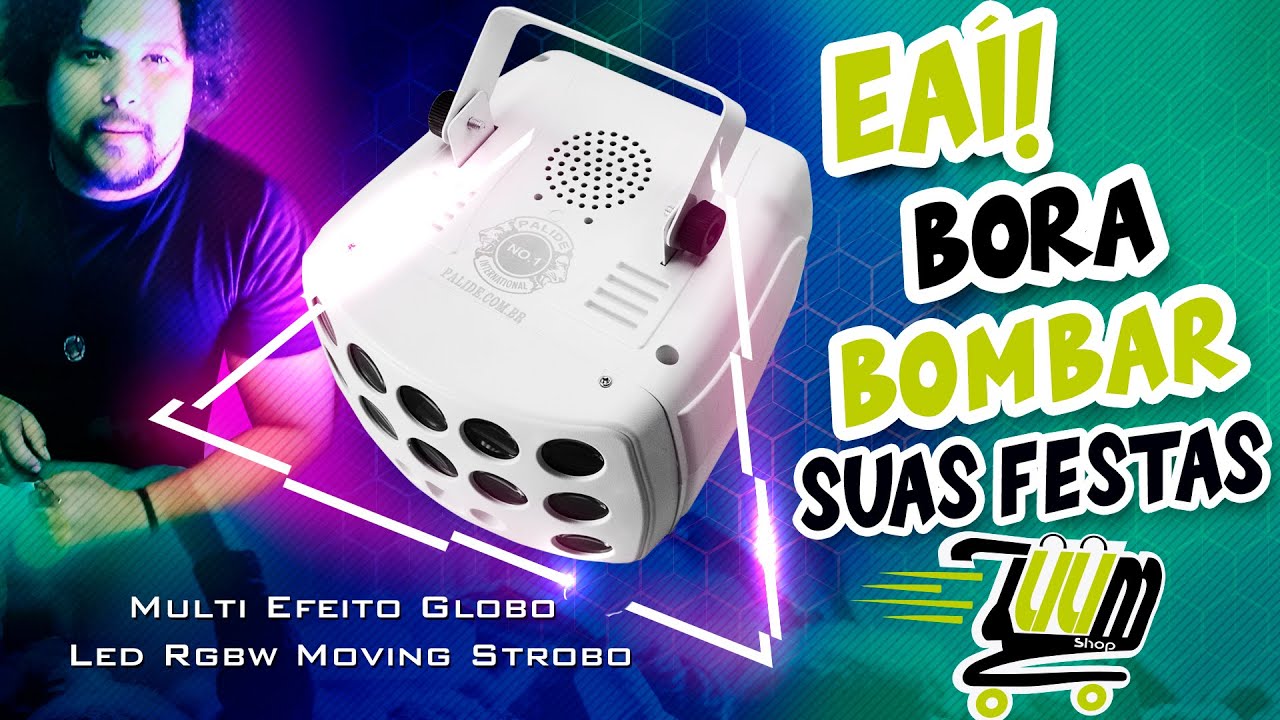 Multi Efeito Globo Led Rgbw Moving Strobo Laser Dmx 3 Efeito