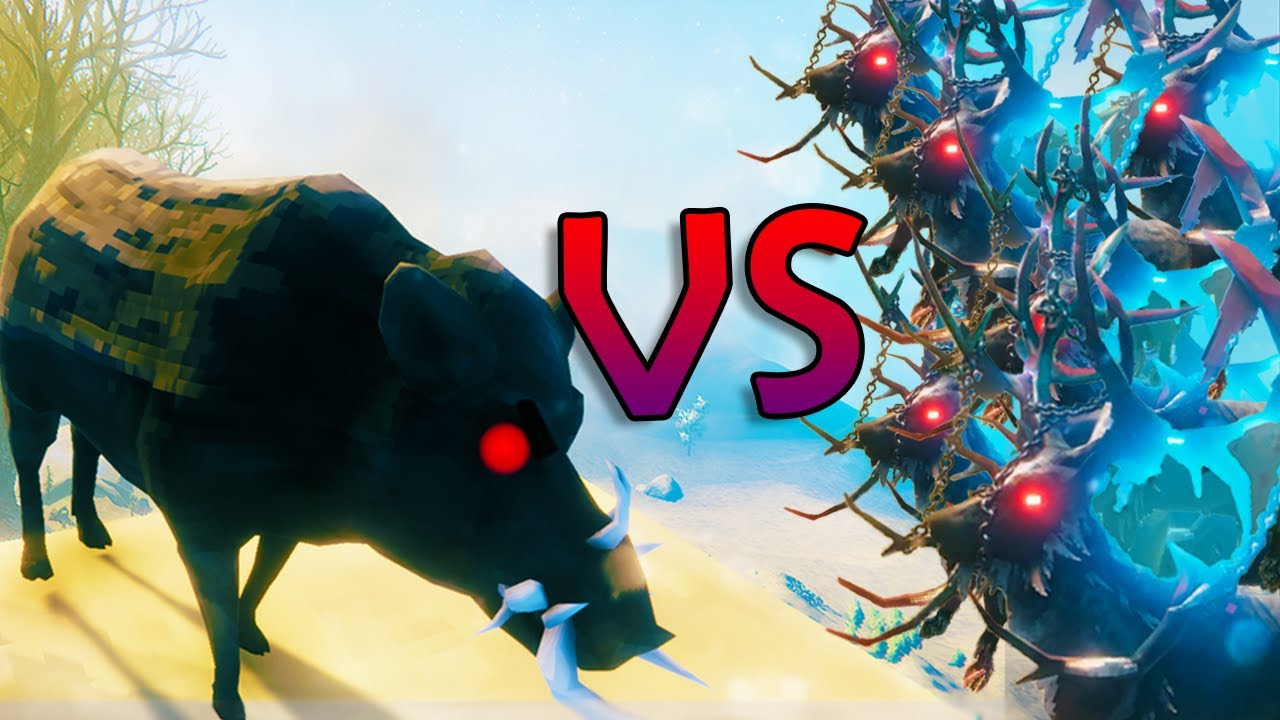 Valheim: Super Boar Vs Every Boss