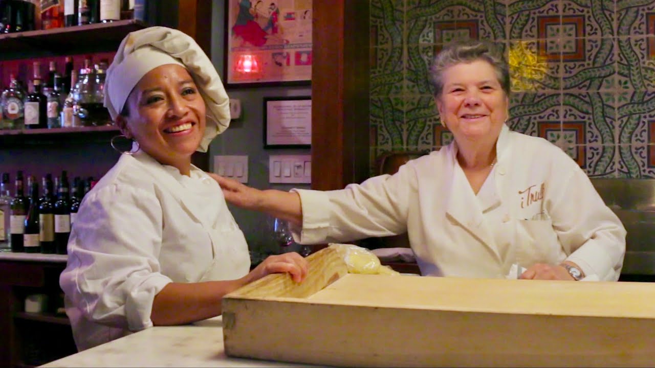 Pasta Grannies cook orecchiette and meatballs in New York!