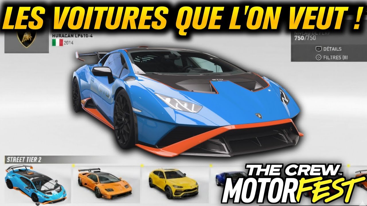 THE CREW MOTORFEST : LES VOITURES QUE L'ON VEUT SUR LE JEU !