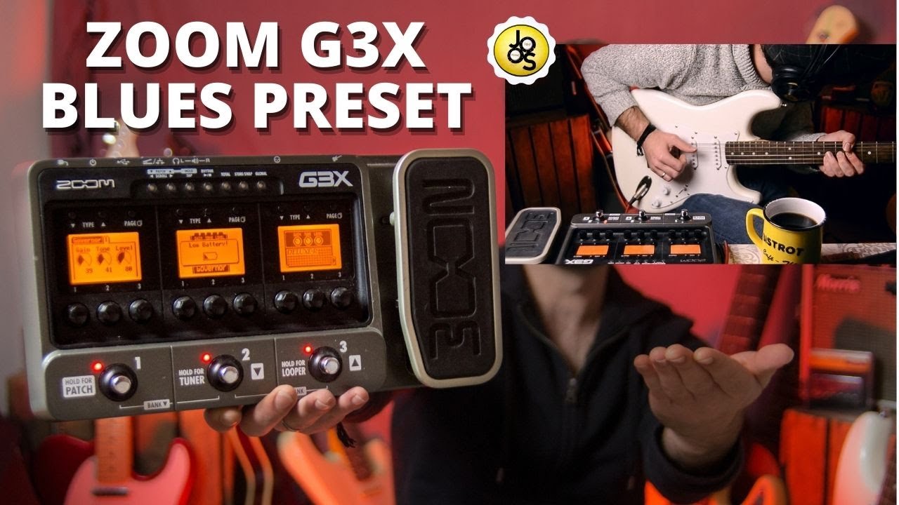 ZOOM G3X: Взгляните на мой пресет BLUES! | Univibe, чистый звук, низкий уровень усиления, тон Fender