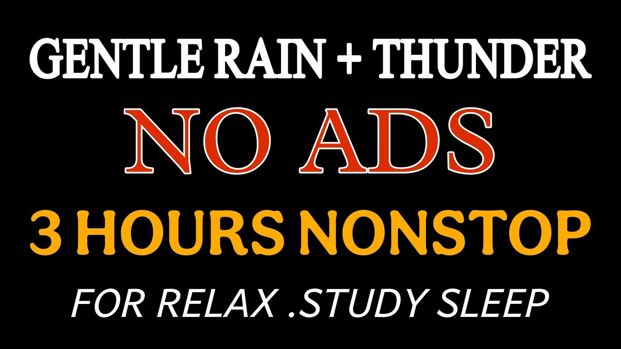 Heavy Rain & Thunder at Night | Dark Screen for Insomnia & Stress Relief