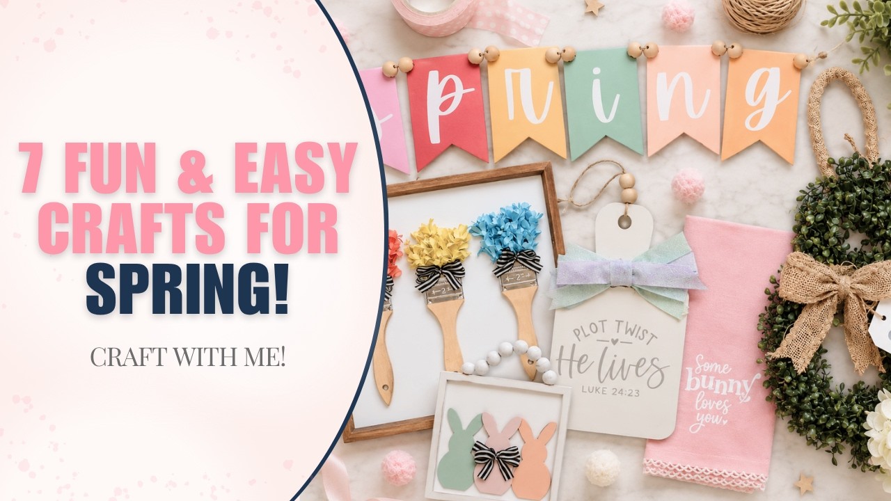 Spring & Easter Cricut Joy Xtra Crafts | DIY Cards, Decor & More! | #easter #spring