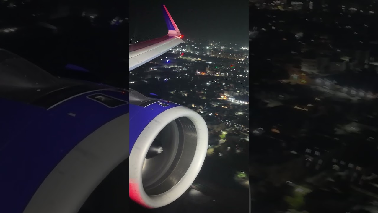 Indigo flight landing Pune Airport
