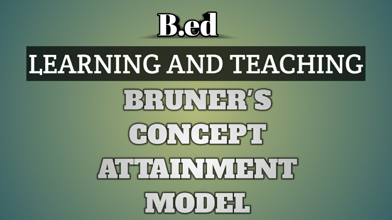 Bruner's Concept Attainment Model (CAM) || Learning and Teaching || B.ed First Year