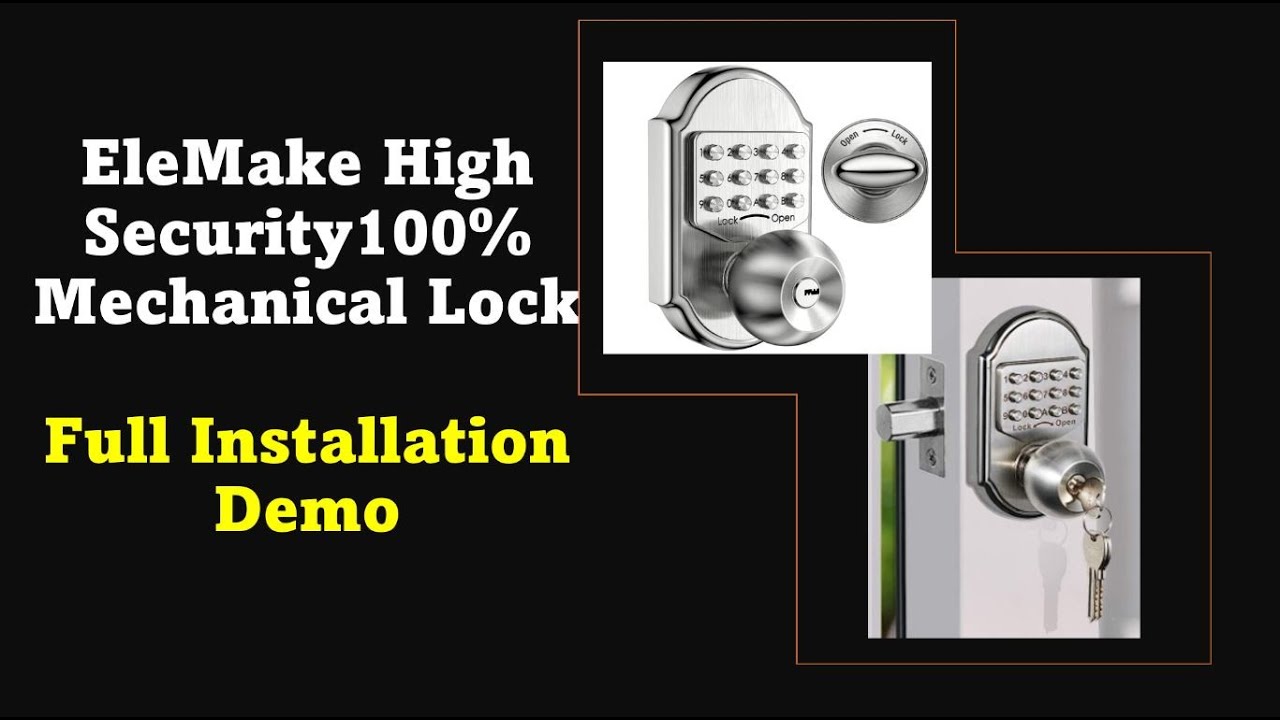 EleMake High Security100% Mechanical Lock - Full Installation Demo