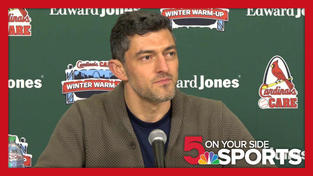 St. Louis Cardinals president of baseball ops Chaim Bloom talks with media at 2026 Winter Warm-Up