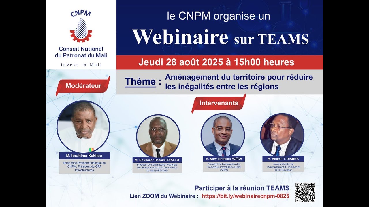 🎥 REPLAY – Webinaire CNPM : Aménagement du territoire pour réduire les inégalités entre les régions