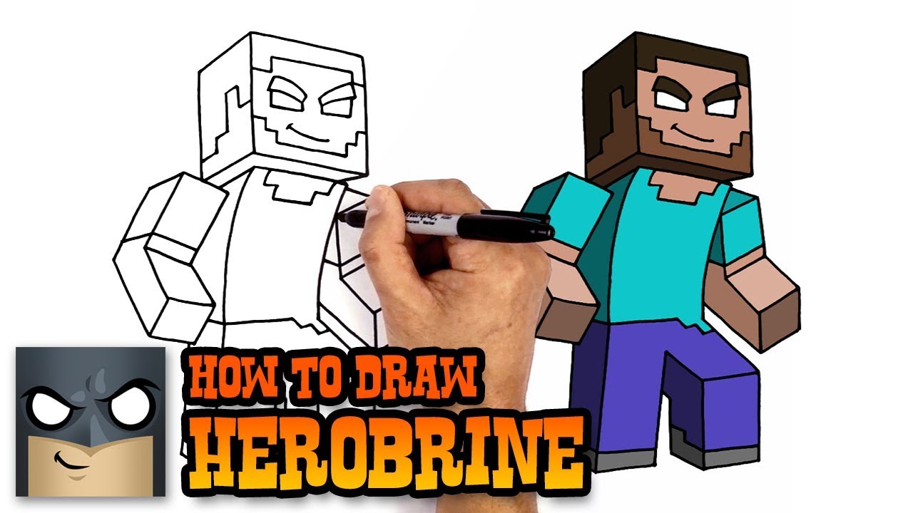 How to Draw Minecraft | Herobrine