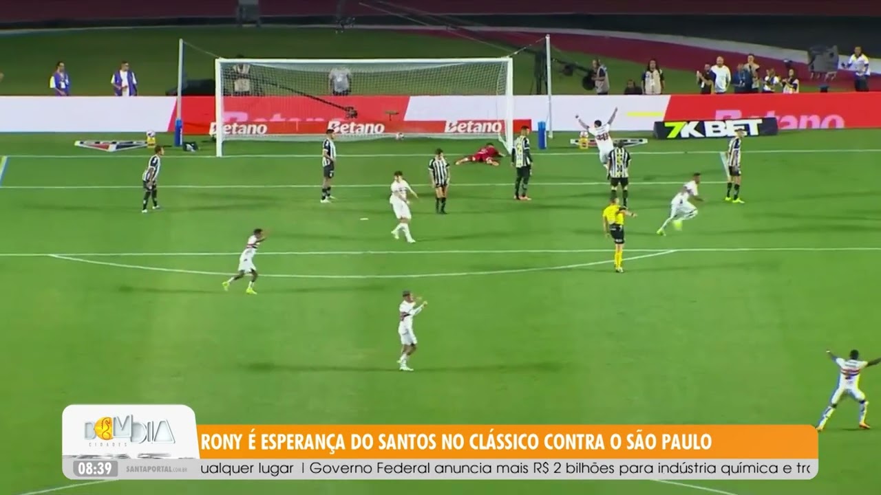 Rony é a esperança do Santos no clássico contra o São Paulo - 04/2/26
