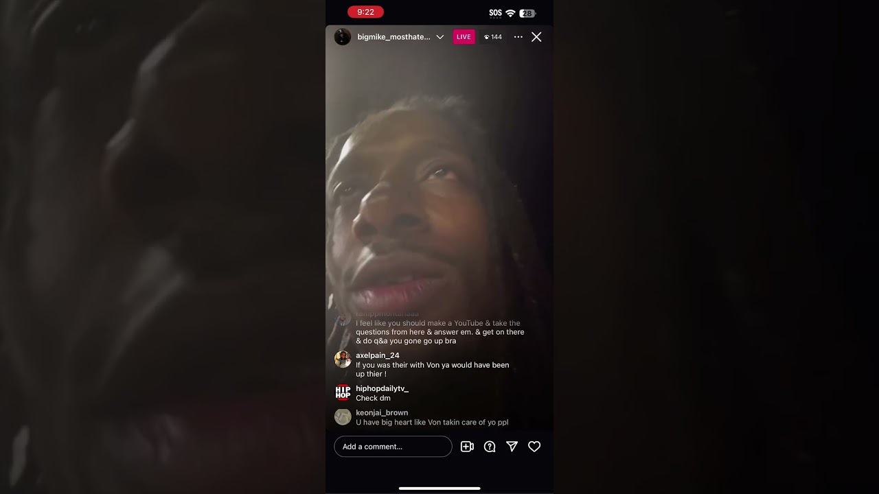 Oblock big Mike on IG live talking about king Von, J hood, Fyb J mane