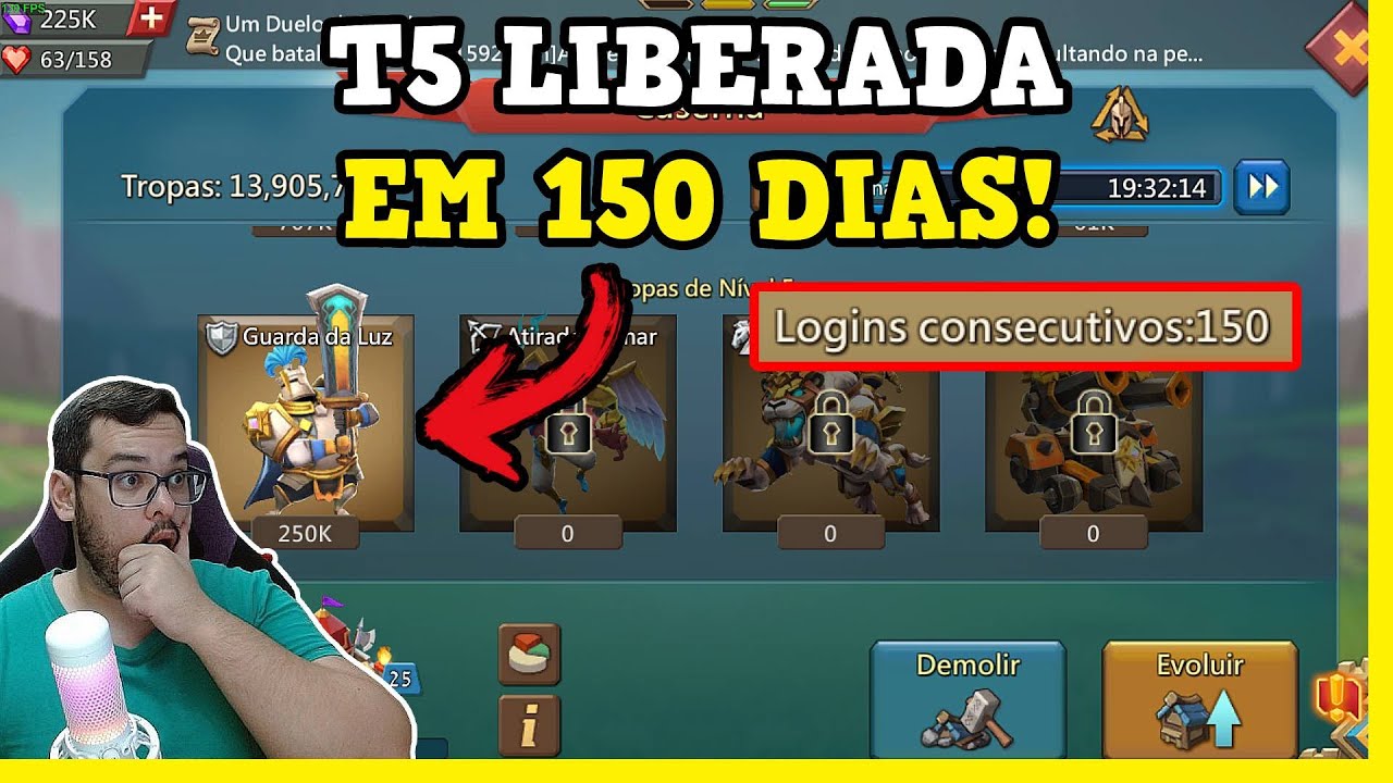 T5 EM 5 MESES! Nunca foi t&atilde;o F&Aacute;CIL! Lords Mobile