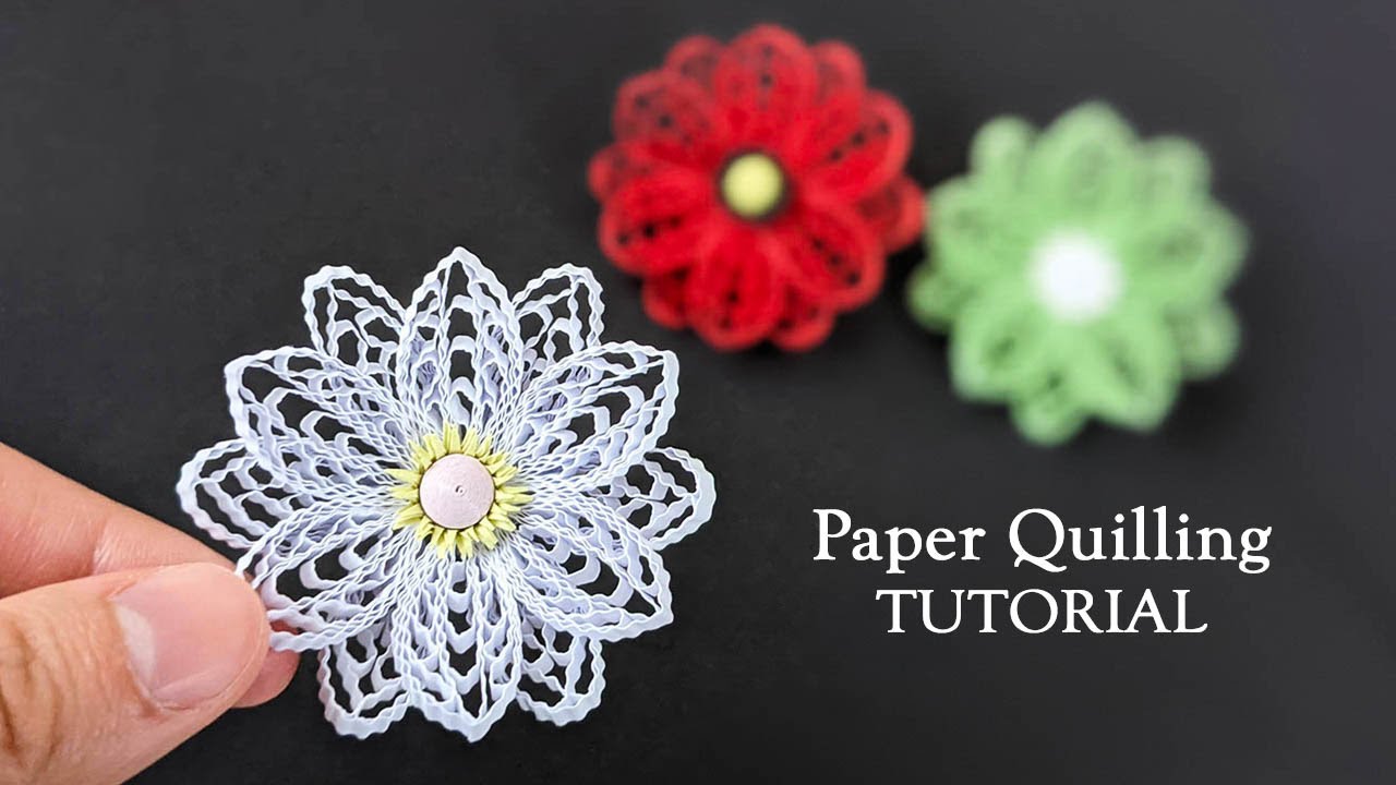 How to Make Lacy Paper Flowers | DIY Quilling Art