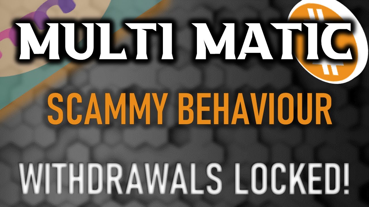 MULTIMATIC PSA: WITHDRAWALS LOCKED | HOW NOT TO GET SCAMMED WITH ROI DAPPS | MULTI MATIC