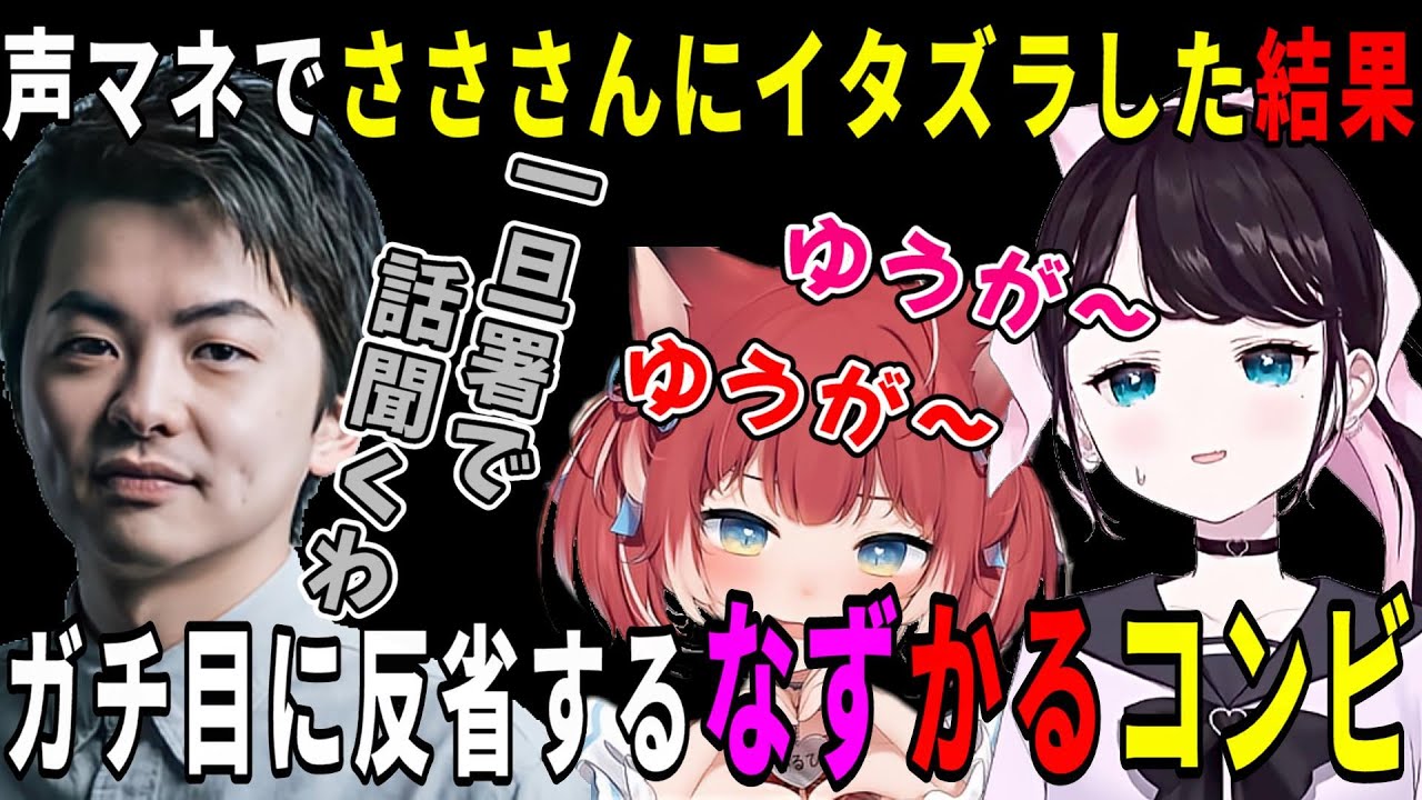 声マネでさささんにイタズラを仕掛けたらガチ目に反省することになったなずかるコンビｗ【花芽なずな/赤見かるび/sasatikk/SHAKA/VCR GTA/ぶいすぽ/切り抜き】