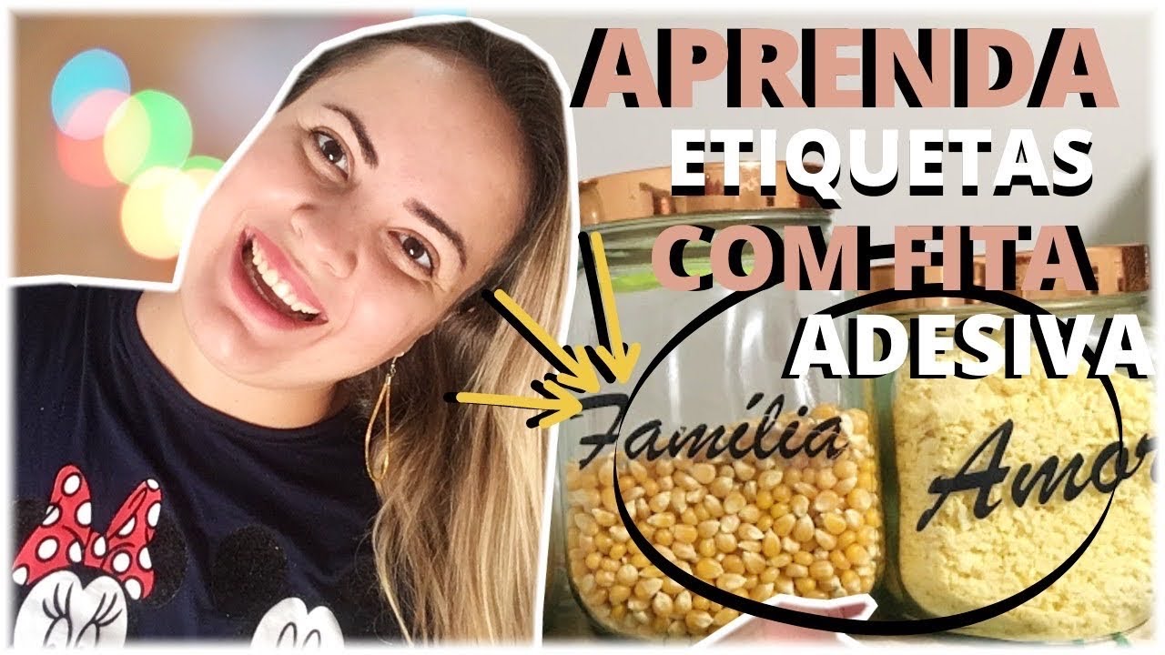 🟢 COMO FAZER ETIQUETAS PERSONALIZADAS COM FITA ADESIVA ? ( Etiqueta para potes) ✅ 🔥