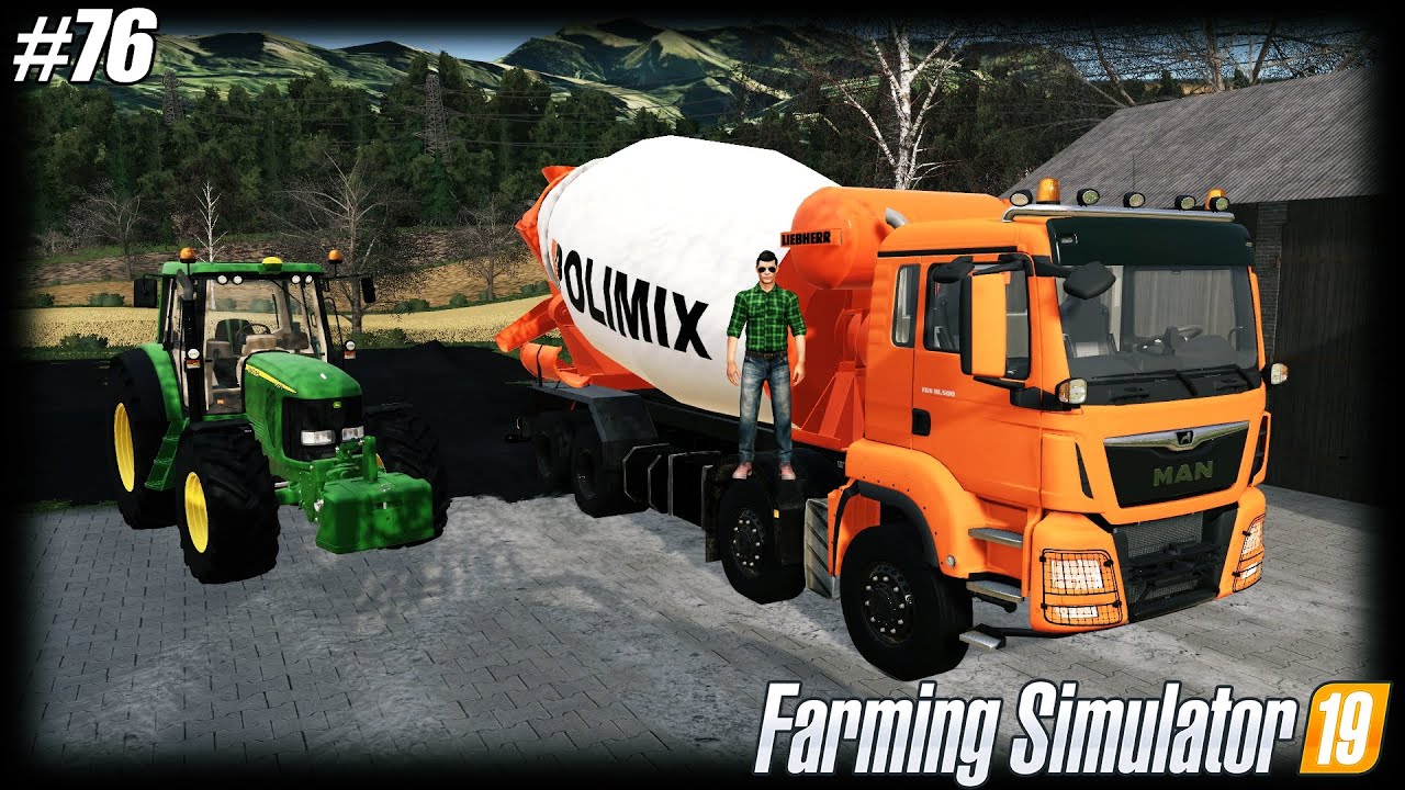 ㋡ POSTĘPOWY ROLNIK  ▶ＦＳ １９◀ Zostaliśmy oszukani !, Marek wylewa beton, wyjazd po płot