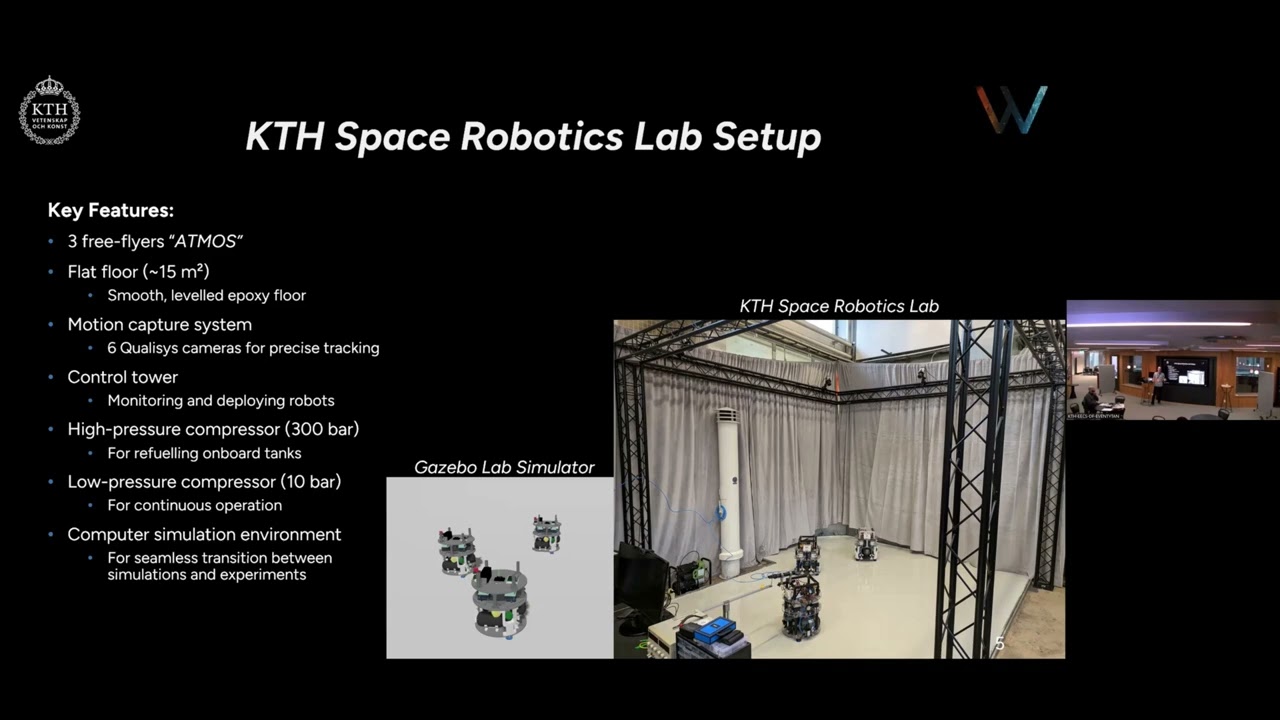 KTH Space Robotics Lab - Simulating Microgravity Robotics for Control and Planning