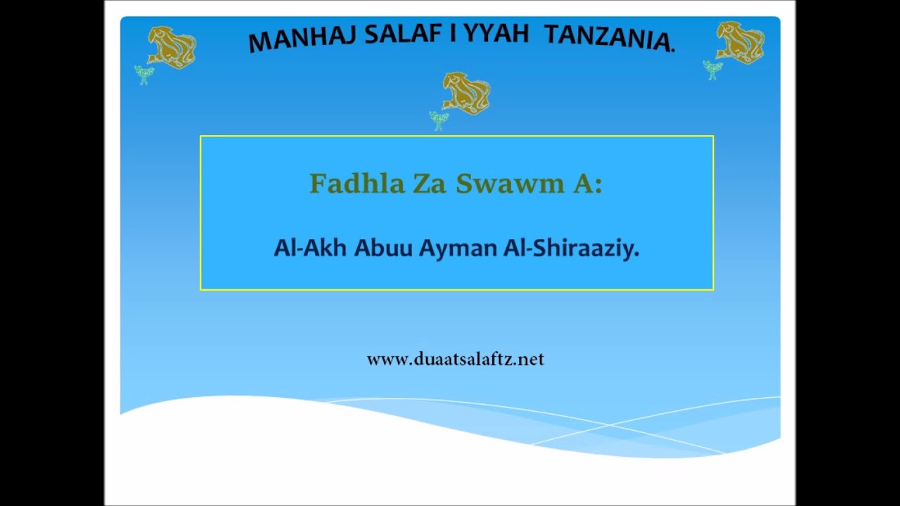Fadhila Za Swawm 01