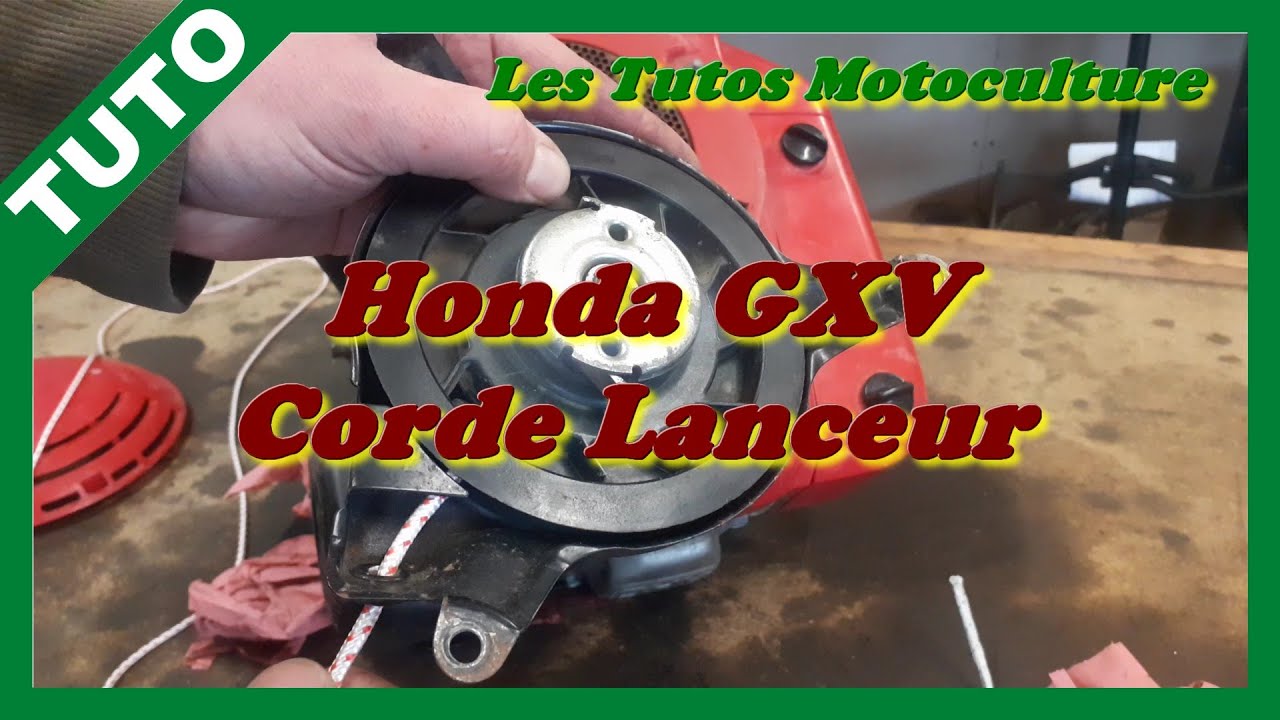 Honda GXV , Remplacement corde lanceur