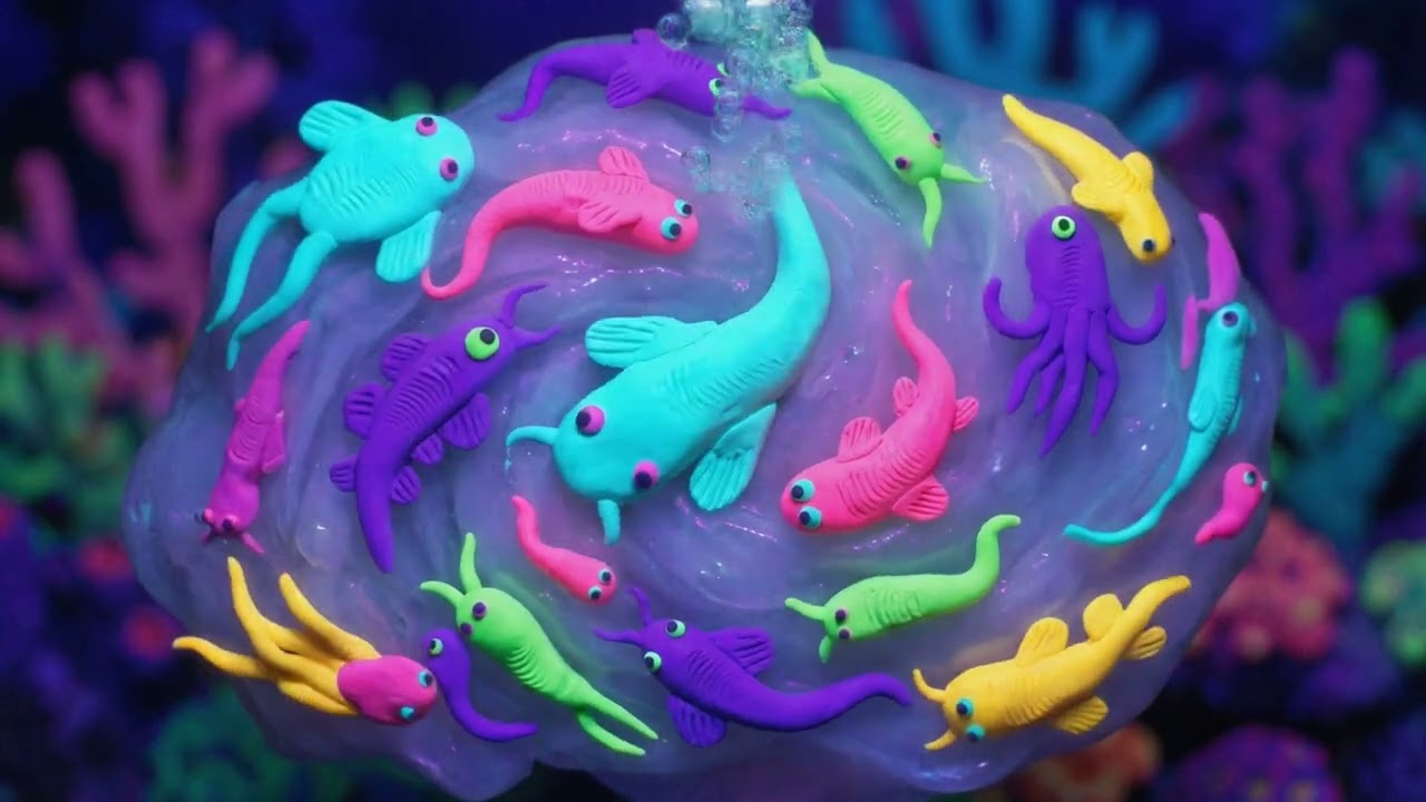 90s Neon Clay Ocean 🌈 | 2.5 Hours Soft Gentle Ambient Music