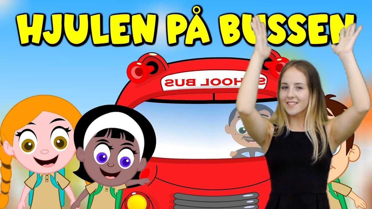 Barnsånger med handrörelser | Hjulen på bussen | Barnsånger  på svenska