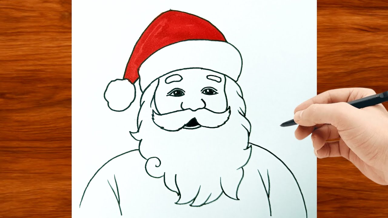 How to Draw Santa Claus Face  | 2026 New Year Drawing Ideas | Step by Step 2026 New Year Art