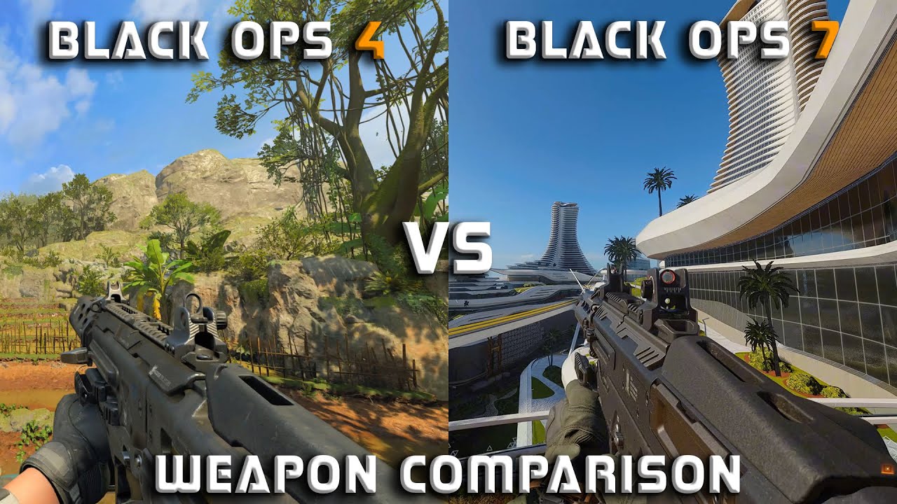 CALL OF DUTY BLACK OPS 4 VS BLACK OPS 7 [SS1] : WEAPON COMPARISON 4K