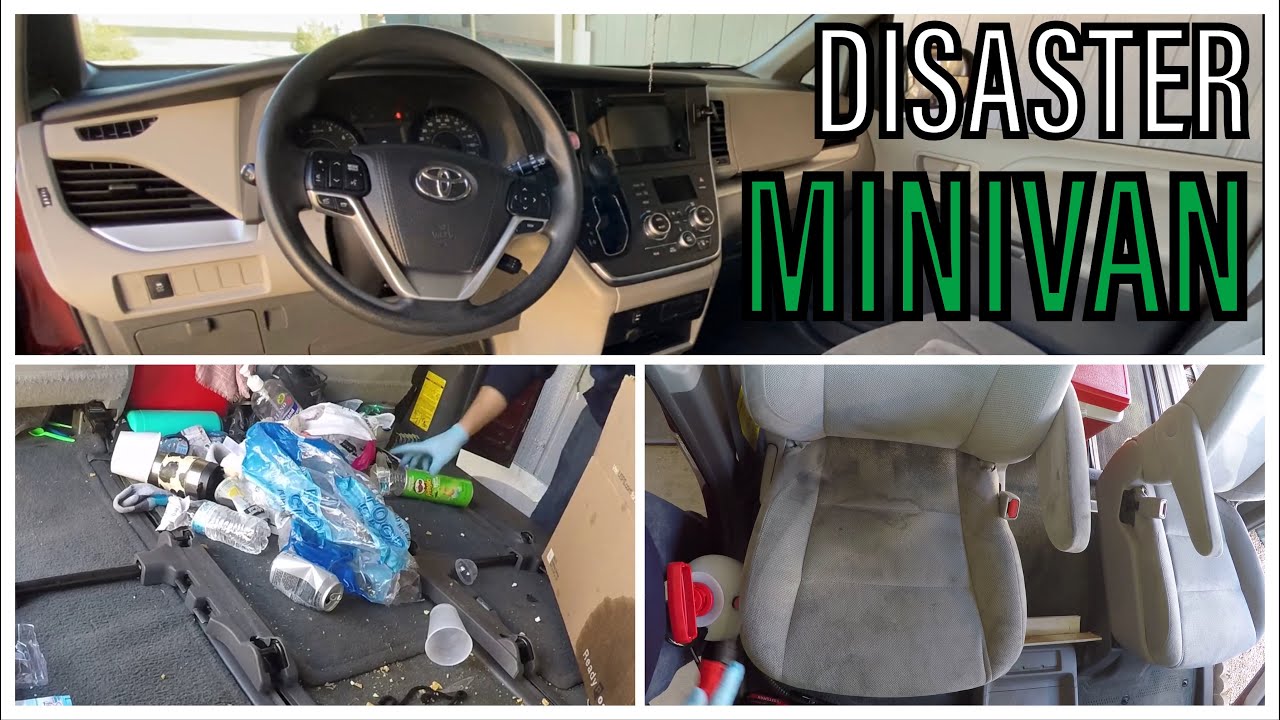 Deep Cleaning: Mom's Dirty MINIVAN! Complete Interior Detail Of 2015 TOYOTA SIENNA!