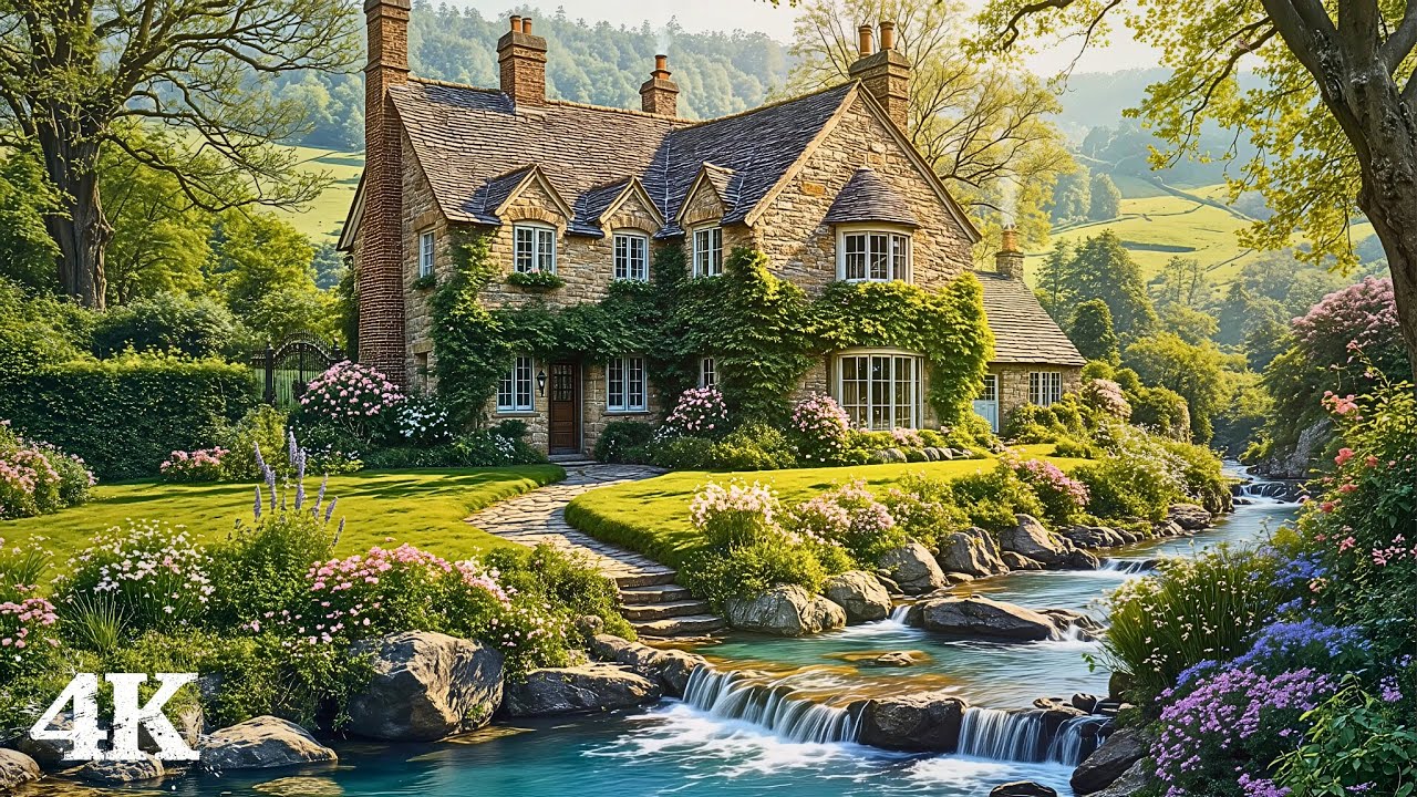 Secluded Country Cottage Ambience | Silence Your Mind with Soothing Waters & Birds