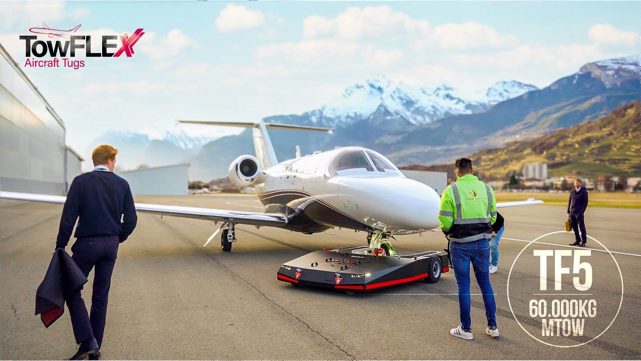 TowFLEXX TF5 - Citation CJ2+ and TBM 850 | Alpine Jets | Electric Remote Controlled Aircraft Tug