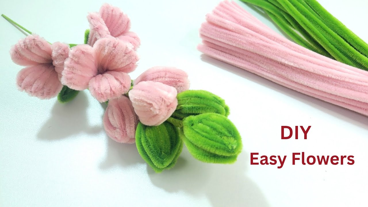 DIY Tutorial Flowers ! Pipe Cleaner Easy to Make Flowers by Handmade.