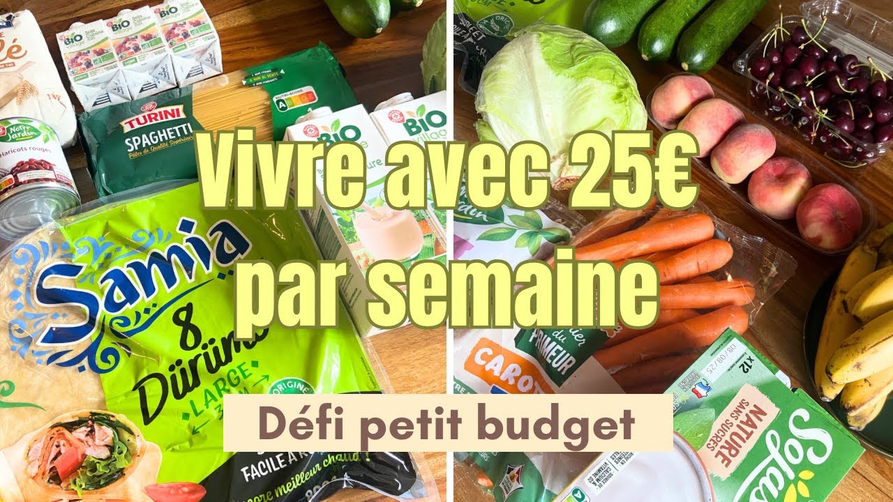 25€ pour manger toute la semaine ? Défi 2025
