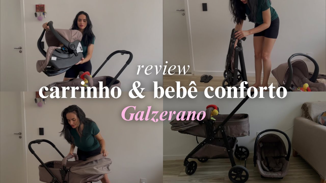 REVIEW: carrinho de bebê galzerano olympus com bebê conforto | montagens e funções