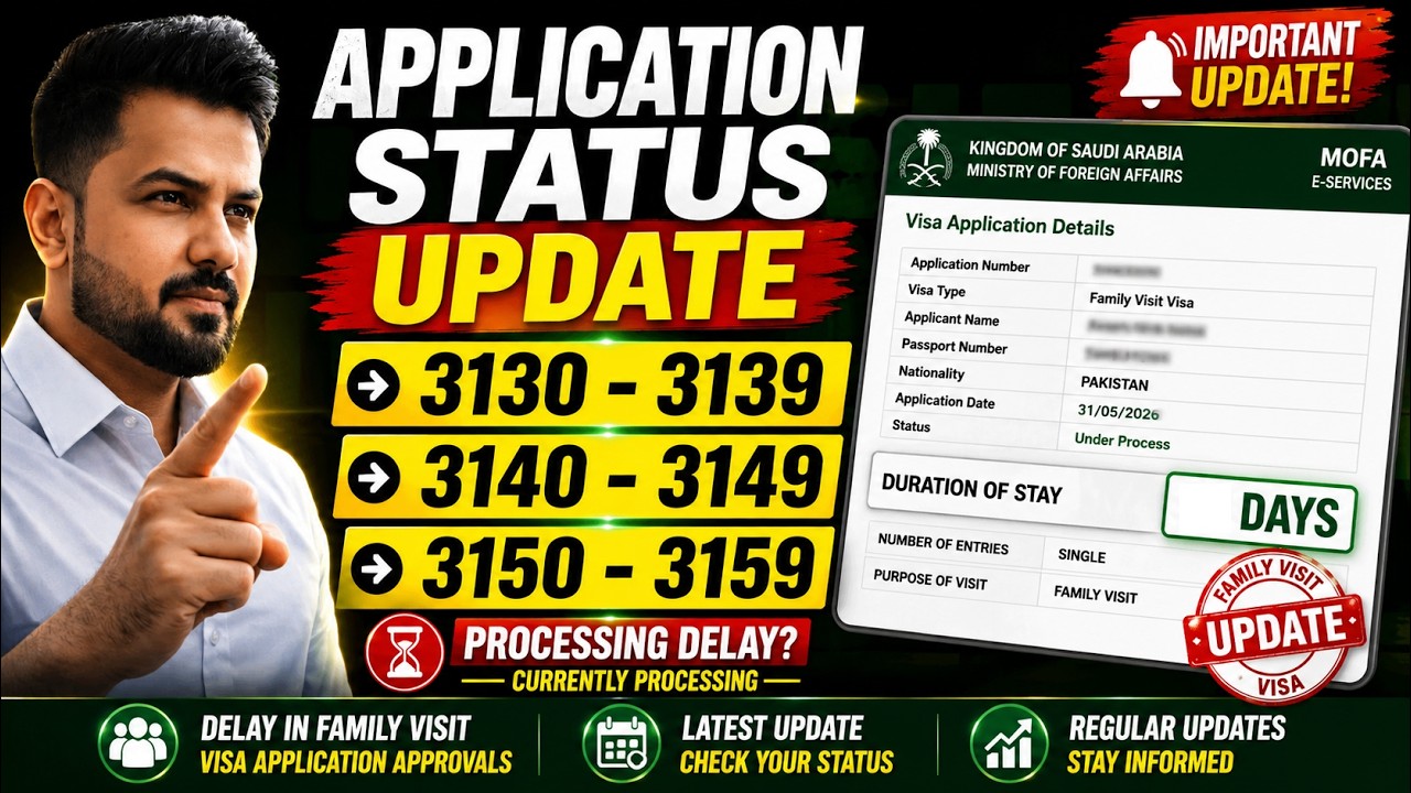 Family Visit Visa Application Status Update | 3130-3159 Serials Processing | Important Update