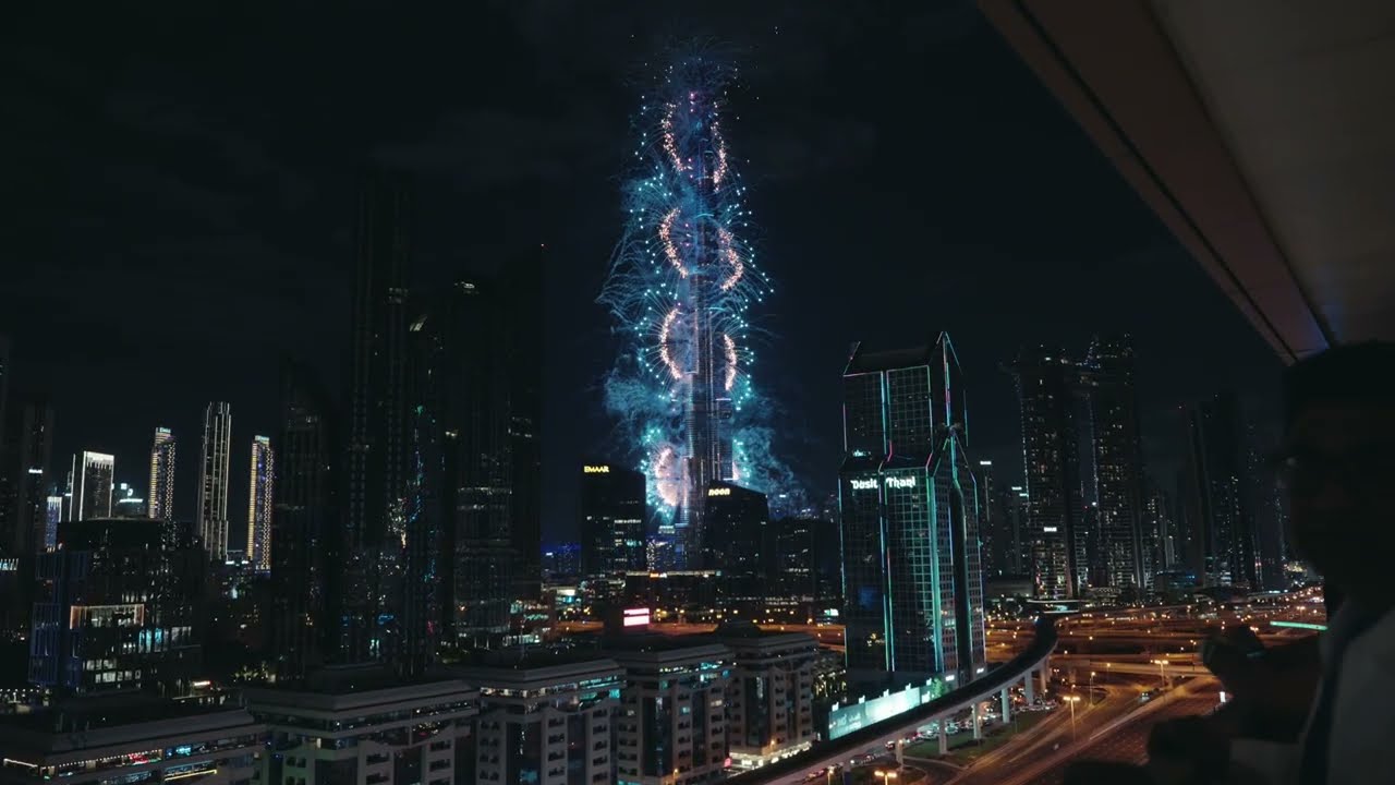 New Years Eve 2026 Burj Khalifa  Fire works in Dubai